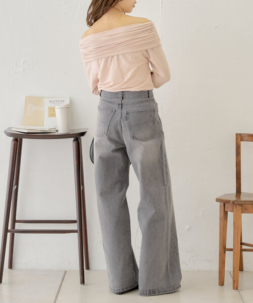 アシメドレープデザイントップス（Tシャツ/カットソー）｜Chico（チコ）