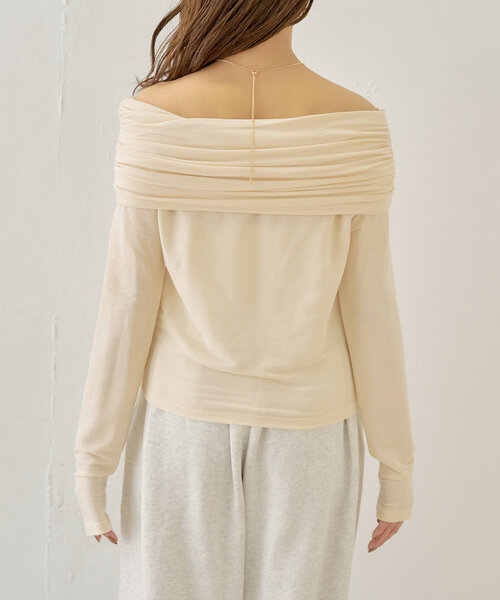 アシメドレープデザイントップス（Tシャツ/カットソー）｜Chico（チコ）