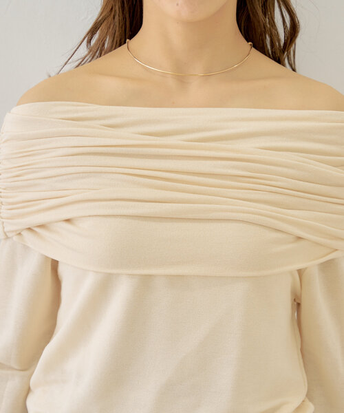 アシメドレープデザイントップス（Tシャツ/カットソー）｜Chico（チコ）