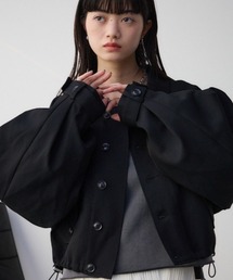 ボリュームスリーブクロップドシャツブルゾン