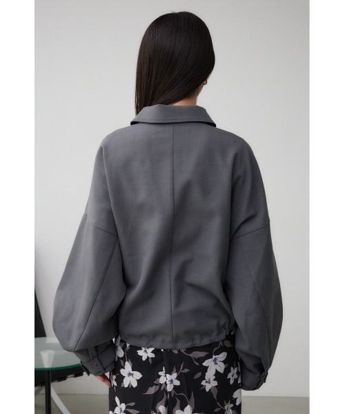 ボリュームスリーブクロップドシャツブルゾン（ブルゾン）｜AZUL BY