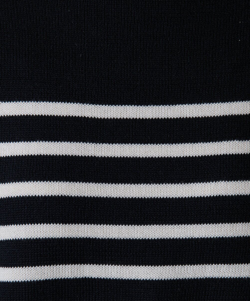 russet（ラシット）の「[日本製]ボーダースプリングニット(SW-206)（ニット/セーター・レディース・オフホワイト/ブラック・FREE）」の20枚目の写真