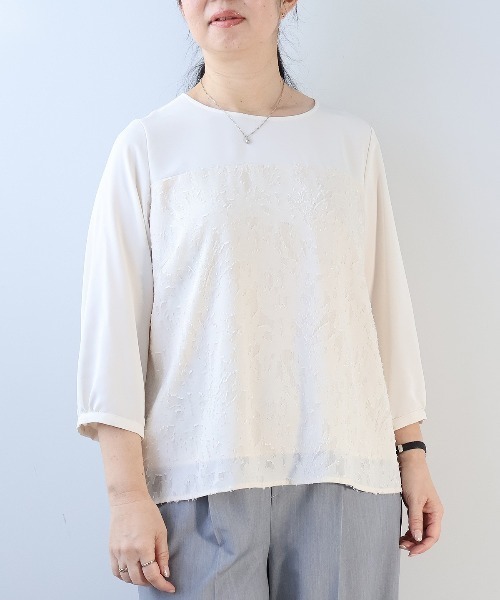 Pheeta フィータ　カットジャガードブラウス　定価36300円 カットジャガード2WAYブラウス