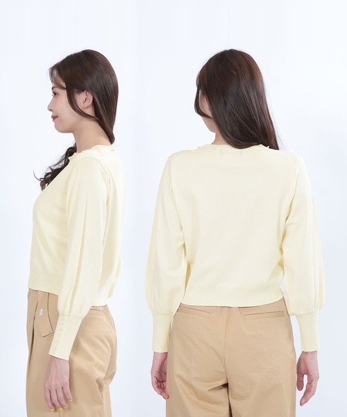 MARY QUANT（マリークワント）の「ロングリブパール ニット（ニット/セーター・レディース・アイボリー/ブラック/ピンク/ブルー・M）」の19枚目の写真