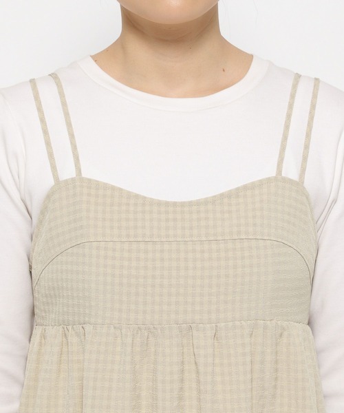 LOWRYS FARM(ローリーズファーム)の「ティアードポコキャミワンピース 289063(ワンピース・レディース・ブラック/ベージュ系その他/アイボリー/ブルー系その他・FREE)」の11枚目の写真