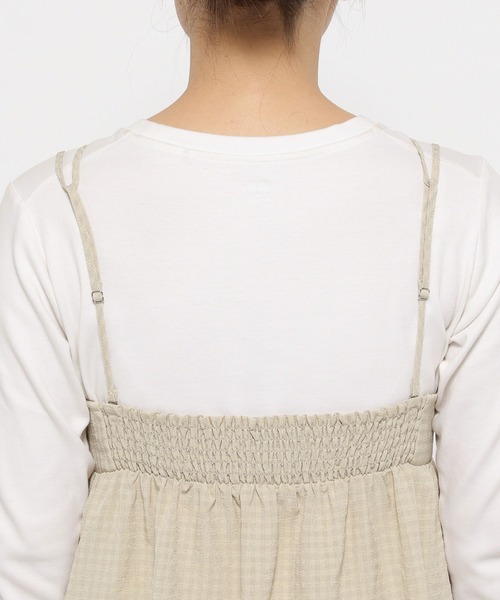 LOWRYS FARM(ローリーズファーム)の「ティアードポコキャミワンピース 289063(ワンピース・レディース・ブラック/ベージュ系その他/アイボリー/ブルー系その他・FREE)」の12枚目の写真