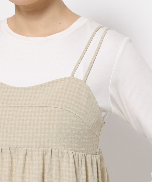 LOWRYS FARM(ローリーズファーム)の「ティアードポコキャミワンピース 289063(ワンピース・レディース・ブラック/ベージュ系その他/アイボリー/ブルー系その他・FREE)」の13枚目の写真