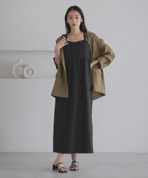 LOWRYS FARM(ローリーズファーム)の「ティアードポコキャミワンピース 289063(ワンピース・レディース・ブラック/ベージュ系その他/アイボリー/ブルー系その他・FREE)」の5枚目の写真