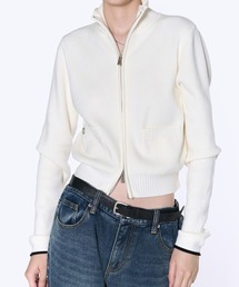 PLACE STUDIO | PLACE STUDIO／ハイネックニットZIPUP(ニット/セーター)