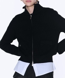 PLACE STUDIO／ハイネックニットZIPUP