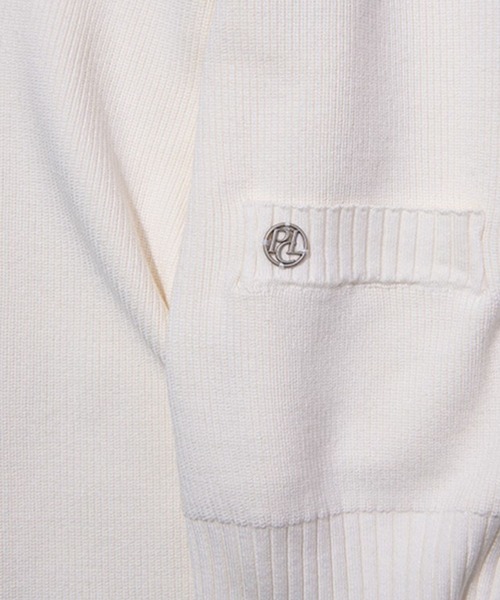 PLACE STUDIO(プレイススタジオ)の「PLACE STUDIO/ハイネックニットZIPUP(ニット/セーター・レディース・アイボリー/ブラック・FREE)」の7枚目の写真