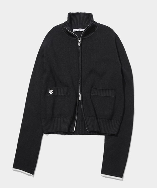 PLACE STUDIO(プレイススタジオ)の「PLACE STUDIO/ハイネックニットZIPUP(ニット/セーター・レディース・アイボリー/ブラック・FREE)」の9枚目の写真