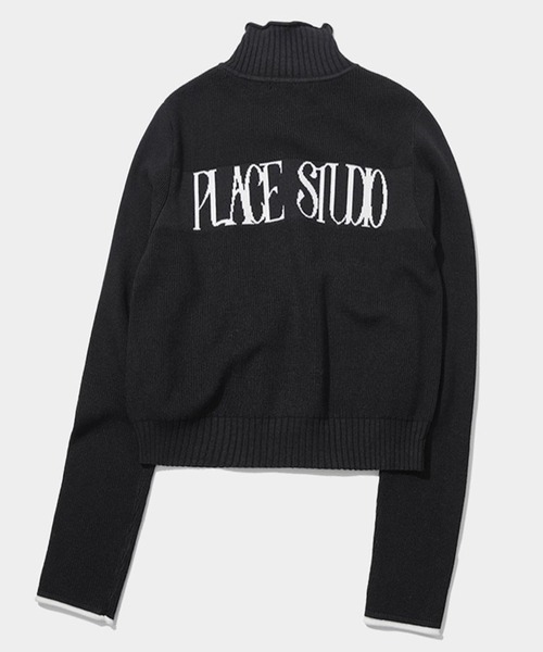 PLACE STUDIO(プレイススタジオ)の「PLACE STUDIO/ハイネックニットZIPUP(ニット/セーター・レディース・アイボリー/ブラック・FREE)」の10枚目の写真