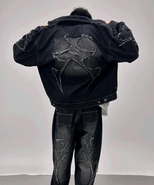 A‘gem 9(エージェムナイン)の「A'GEM/9 × .kom『FREEDEE/フリーディー』カットオフデニムジャケット(デニムジャケット・メンズ・ブラック/ブルー・M)」の12枚目の写真