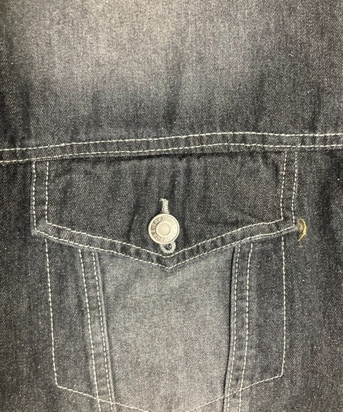 A‘gem 9(エージェムナイン)の「A'GEM/9 × .kom『FREEDEE/フリーディー』カットオフデニムジャケット(デニムジャケット・メンズ・ブラック/ブルー・M)」の16枚目の写真