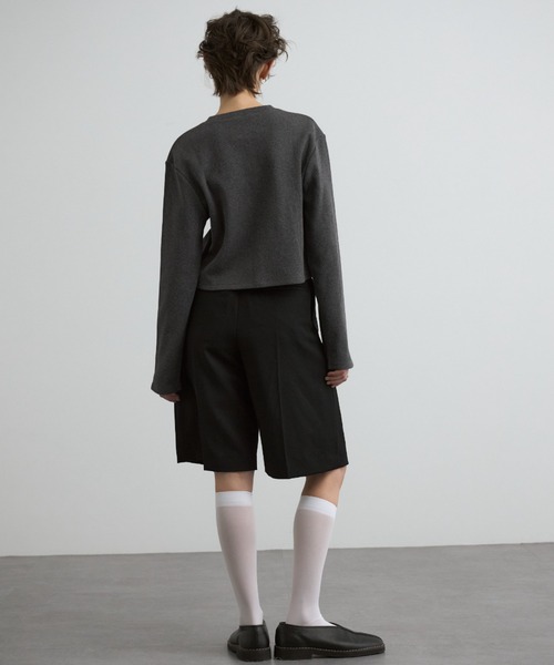 CREDONA（クレドナ）の「CENTRAL THERMAL  CARDIGAN/セントラルサーマルカーディガン（カーディガン/ボレロ・レディース・チャコールグレー/ブラック/オフホワイト・FREE）」の11枚目の写真