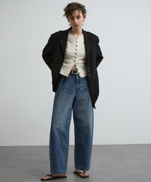 CREDONA（クレドナ）の「CENTRAL THERMAL  CARDIGAN/セントラルサーマルカーディガン（カーディガン/ボレロ・レディース・チャコールグレー/ブラック/オフホワイト・FREE）」の20枚目の写真