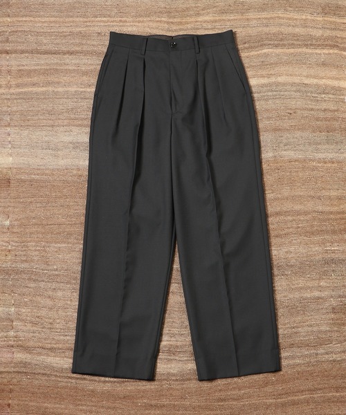 ADAM ET ROPE'(アダムエロペ)の「【WILD LIFE TAILOR】ウーステッド ワイド ストレート スラックス(スラックス・メンズ・チャコールグレー/ブラック/ネイビー・L/M)」の2枚目の写真