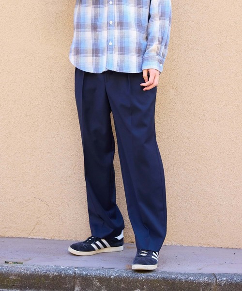 ADAM ET ROPE'(アダムエロペ)の「【WILD LIFE TAILOR】ウーステッド ワイド ストレート スラックス(スラックス・メンズ・チャコールグレー/ブラック/ネイビー・L/M)」の6枚目の写真