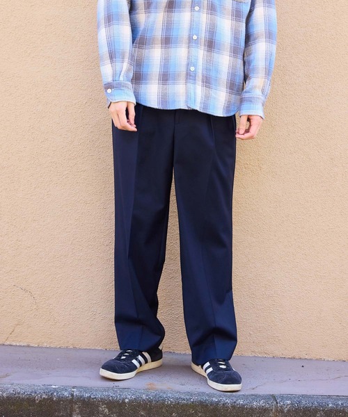 ADAM ET ROPE'(アダムエロペ)の「【WILD LIFE TAILOR】ウーステッド ワイド ストレート スラックス(スラックス・メンズ・チャコールグレー/ブラック/ネイビー・L/M)」の8枚目の写真