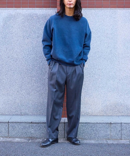 ADAM ET ROPE'(アダムエロペ)の「【WILD LIFE TAILOR】ウーステッド ワイド ストレート スラックス(スラックス・メンズ・チャコールグレー/ブラック/ネイビー・L/M)」の9枚目の写真