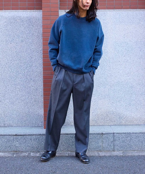 ADAM ET ROPE'(アダムエロペ)の「【WILD LIFE TAILOR】ウーステッド ワイド ストレート スラックス(スラックス・メンズ・チャコールグレー/ブラック/ネイビー・L/M)」の11枚目の写真