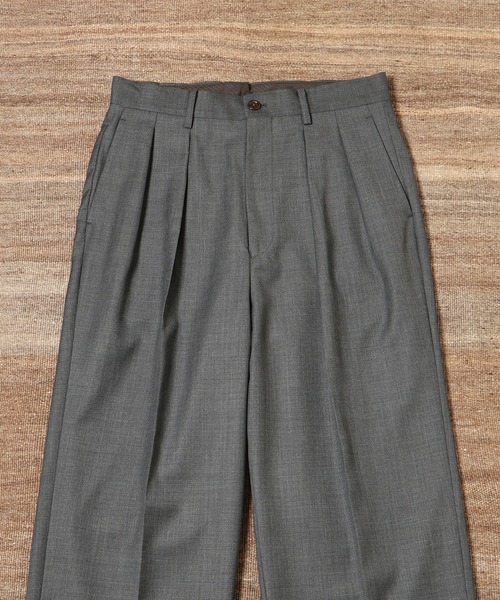 ADAM ET ROPE'(アダムエロペ)の「【WILD LIFE TAILOR】ウーステッド ワイド ストレート スラックス(スラックス・メンズ・チャコールグレー/ブラック/ネイビー・L/M)」の17枚目の写真