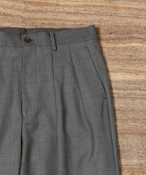 ADAM ET ROPE'(アダムエロペ)の「【WILD LIFE TAILOR】ウーステッド ワイド ストレート スラックス(スラックス・メンズ・チャコールグレー/ブラック/ネイビー・L/M)」の18枚目の写真