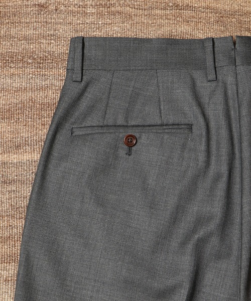 ADAM ET ROPE'(アダムエロペ)の「【WILD LIFE TAILOR】ウーステッド ワイド ストレート スラックス(スラックス・メンズ・チャコールグレー/ブラック/ネイビー・L/M)」の19枚目の写真
