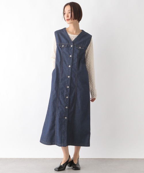 LEPSIMレプシィム【310企画】310/ジャンスカデニム新品ワンピースジレ 即完売＊LEPSIM＊レプシィム【310企画】310/ジャンスカ＊デニム