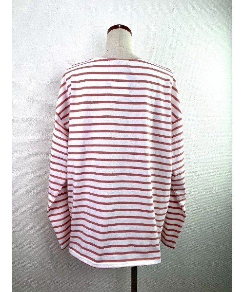 Rydia（リディア）の「ボーダーロンTEE（Tシャツ/カットソー・レディース・ネイビー/グリーン/ピンク・1）」の13枚目の写真