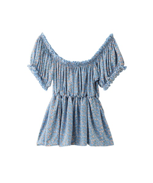 MILKFED.（ミルクフェド）の「FLORAL PATTERN PUFF SLEEVE BLOUSE（Tシャツ/カットソー・レディース・ライトグレー/ライトブルー/ライトピンク・ONE SIZE）」の22枚目の写真