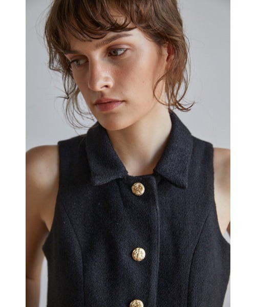 Estella.K（エステラケー）の「Georgia Tweed Dress ツイードミニマムドレス（ワンピース・レディース・ブラック系/ホワイト系・FREE）」の15枚目の写真