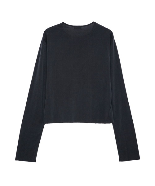 IRIS47（イリスフォーセブン）の「【IRIS 47】velvety long tops/ベルベティ ロング トップス dress26（Tシャツ/カットソー・レディース・ブラック/ベージュ・FREE）」の7枚目の写真