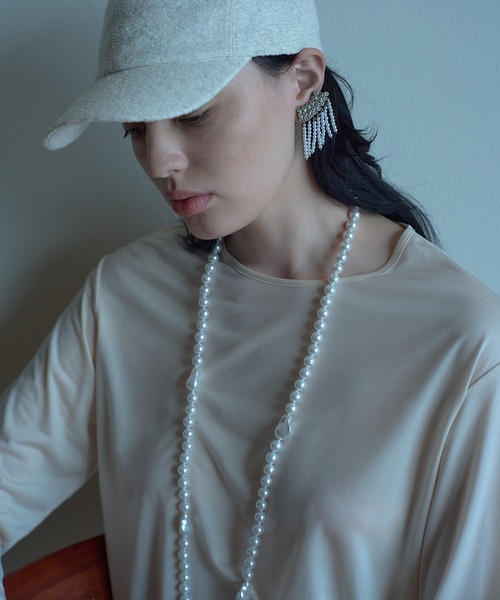 IRIS47（イリスフォーセブン）の「【IRIS 47】velvety long tops/ベルベティ ロング トップス dress26（Tシャツ/カットソー・レディース・ブラック/ベージュ・FREE）」の10枚目の写真