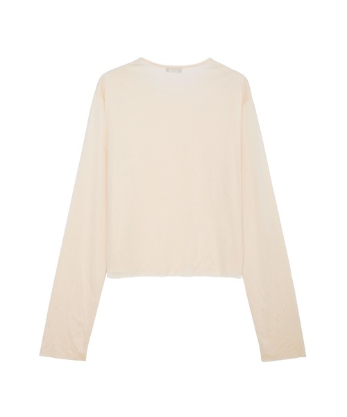 IRIS47（イリスフォーセブン）の「【IRIS 47】velvety long tops/ベルベティ ロング トップス dress26（Tシャツ/カットソー・レディース・ブラック/ベージュ・FREE）」の4枚目の写真