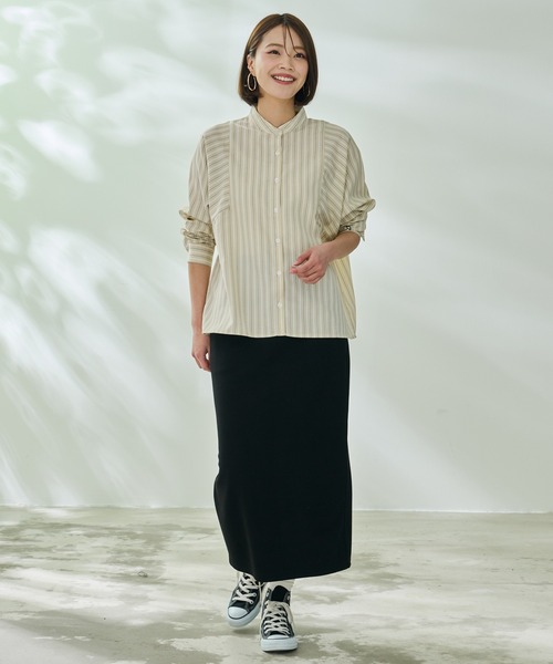 Arnold Palmer（アーノルドパーマー）の「EVERY DAY イージーケア ストライプ シャツブラウス（シャツ/ブラウス・レディース・サックスブルー/ベージュ/ブルー・L/S/M）」の17枚目の写真