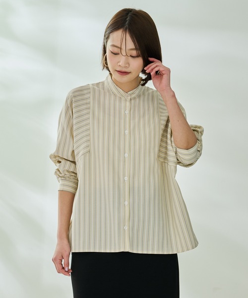 Arnold Palmer（アーノルドパーマー）の「EVERY DAY イージーケア ストライプ シャツブラウス（シャツ/ブラウス・レディース・サックスブルー/ベージュ/ブルー・L/S/M）」の20枚目の写真