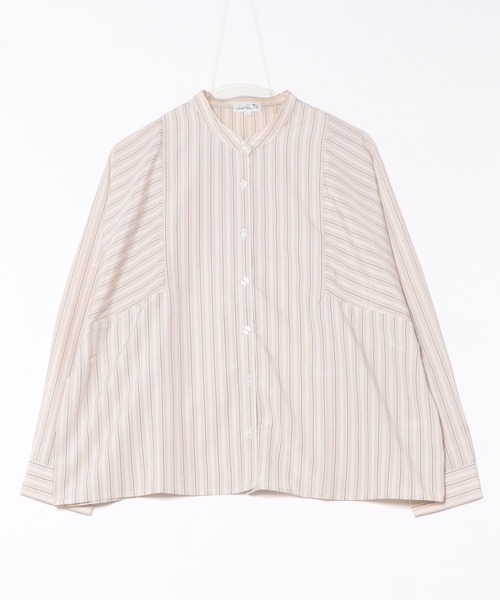 Arnold Palmer（アーノルドパーマー）の「EVERY DAY イージーケア ストライプ シャツブラウス（シャツ/ブラウス・レディース・サックスブルー/ベージュ/ブルー・L/S/M）」の4枚目の写真