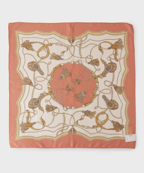 OPAQUE.CLIP（オペークドットクリップ）の「チェーン柄スクエア大判スカーフ（バンダナ/スカーフ・レディース・マスタード/ピンク系/ブルー/ブラック/ブラウン系・00）」の5枚目の写真