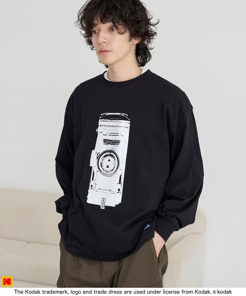 KODAK★大人気★エッセンシャル長袖Ｔシャツ♪ セール】【Kodak/コダック】ロゴアイコンプリントロングTシャツ