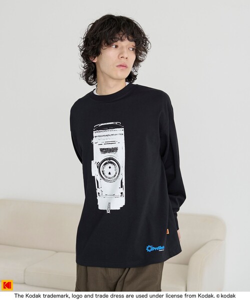 KODAK★大人気★カメラクロップ半袖Tシャツ♪ Kodak/コダック】カメラグラフィックプリントTシャツ
