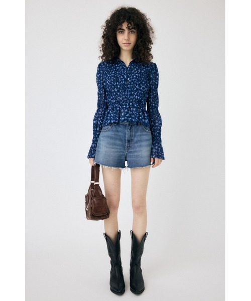 moussy×ディズニー デニム ショートパンツ moussy ディズニーコラボ ショートパンツ ミッキーデザイン S