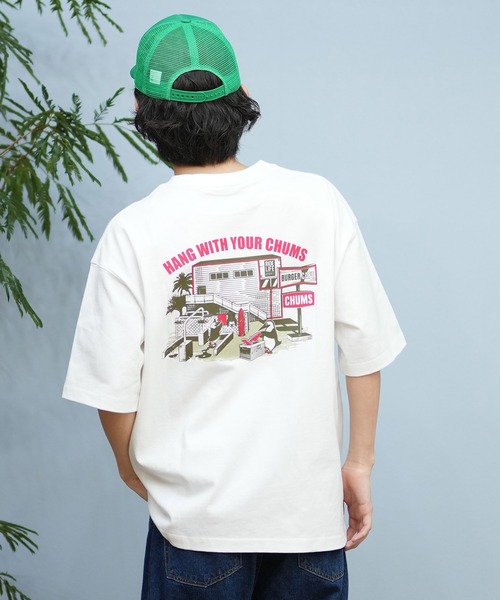 CHUMS（チャムス）の「【ムラサキスポーツ限定】CHUMS/チャムス 半袖Tシャツ バックプリント CH01-2577（Tシャツ/カットソー・メンズ・ホワイト/ライトベージュ/ブラック・S/M/L/XL）」の8枚目の写真
