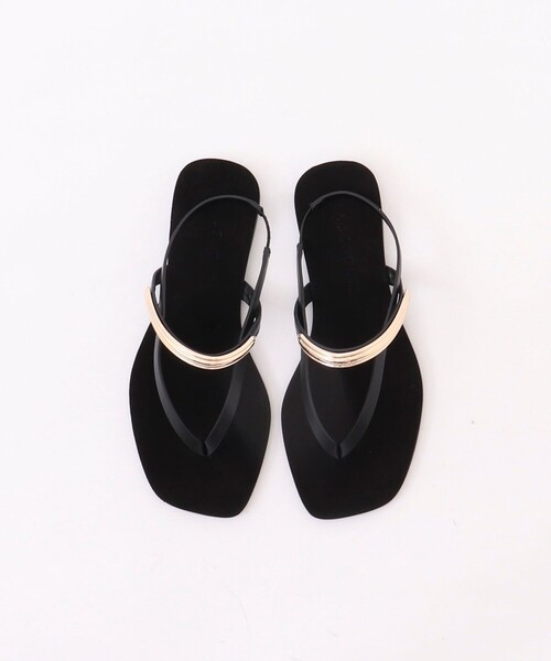 LAOCOONTE(ラオコンテ)の「【LAOCOONTE/ ラオコンテ】Ava Suede Squareサンダル(サンダル・レディース・ブラック・38/37/36)」の2枚目の写真