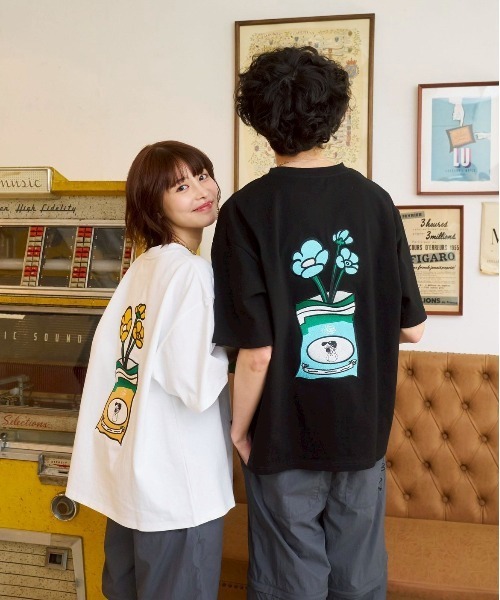 OKAMOTO'S Flowers Black Big Tシャツ 新品 M kaorinomori kaori×foxy TシャツL | L(08) BLACK (01