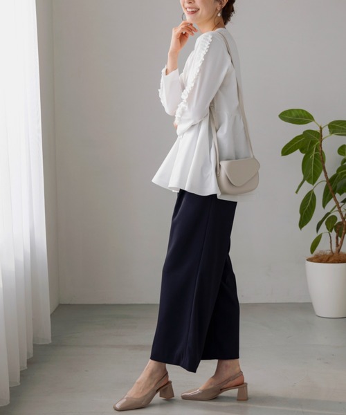 Sono ペプラムカーディガン Sono（ソーノ） カーディガン ご自宅でお洗濯可能/日本製「SONO/ソーノ