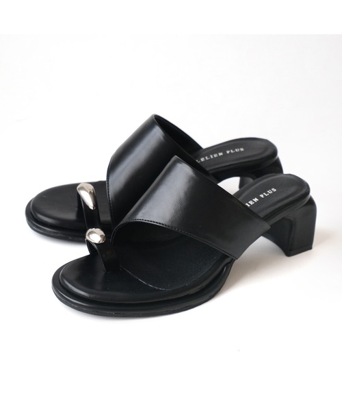 AmiAmi（アミアミ）の「柔らか！サムリング 変形ヒールミュール/トゥリングサンダル（サンダル・レディース・ブラック/シルバー/モカ・L/LL/M/S）」の20枚目の写真