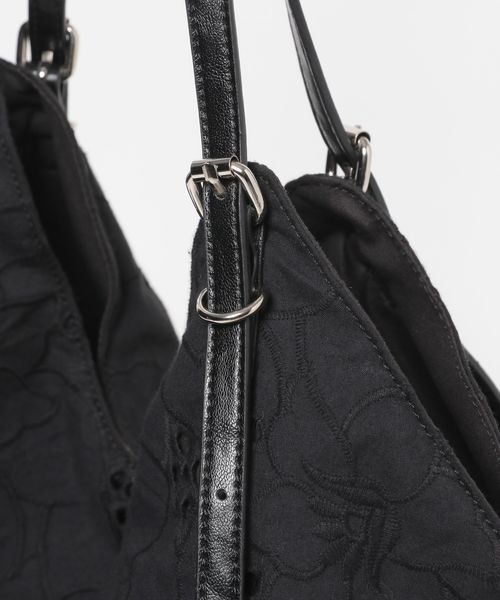 JEANASIS（ジーナシス）の「アンティークレーストート/451750（トートバッグ・レディース・ホワイト系その他/ブラック・FREE）」の7枚目の写真