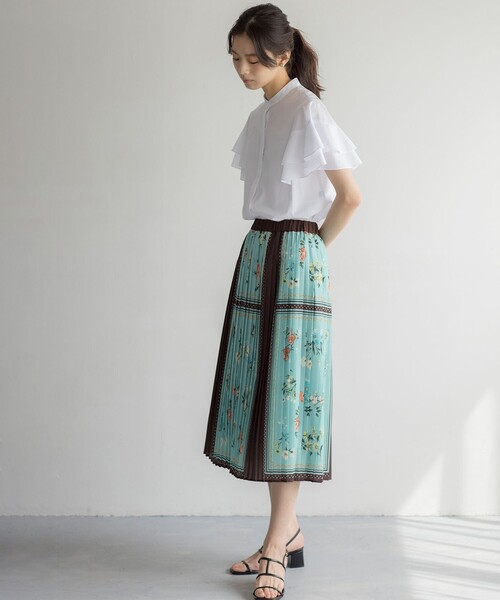 組曲（クミキョク）の「コットンレーヨンシャーティング ブラウス（シャツ/ブラウス・レディース・アイボリー系/ネイビー系/ベージュ系1/ブルー系1・2/3）」の13枚目の写真